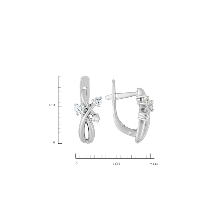 Серьги из золота 585 пробы c бриллиантами, Л 0408 4791 за 75250