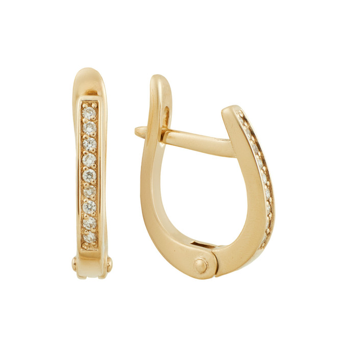 Серьги из золота 585 пробы c бриллиантами, Л 1614 5879 за 22240