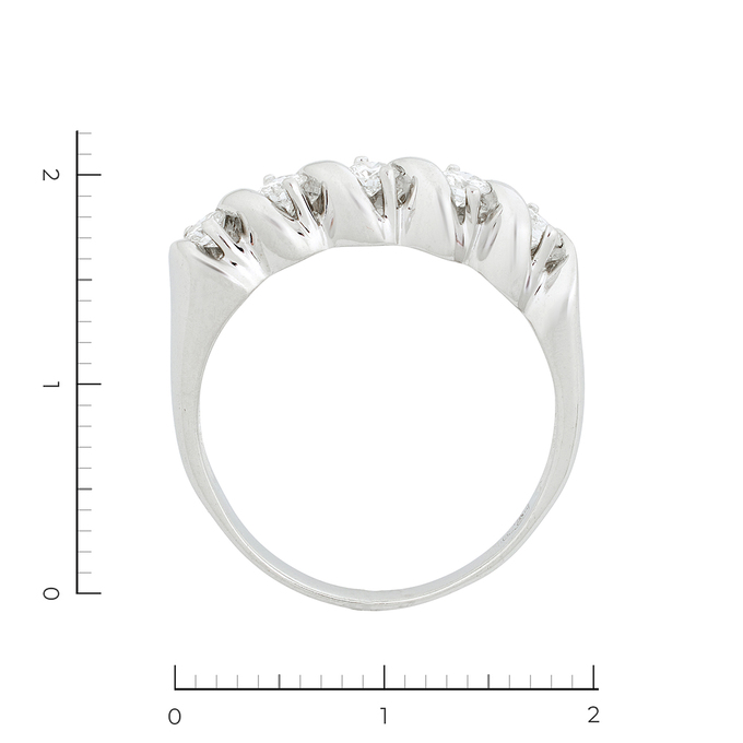 Кольцо из золота 750 пробы c 5 бриллиантами, Л 7601 2803 за 75900
