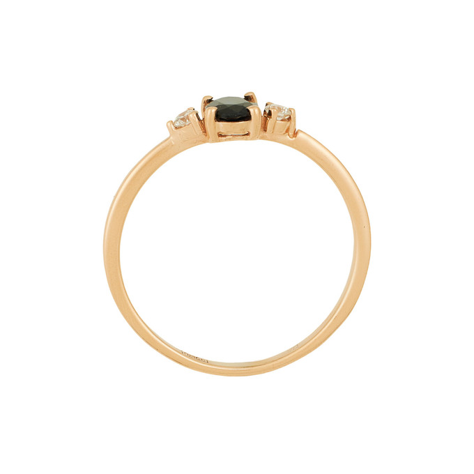 Кольцо из золота 585 пробы c сапфиром и бриллиантами, Л 4505 6922 за 27200