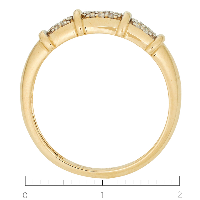 Кольцо из желтого золота 585 пробы c 24 бриллиантами