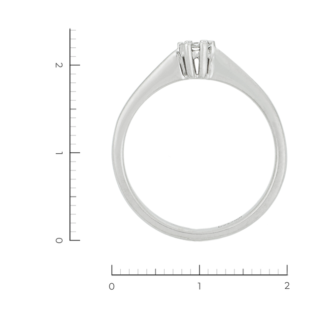 Кольцо из белого золота 750 пробы c 1 бриллиантом, Л 0511 6026 за 75120