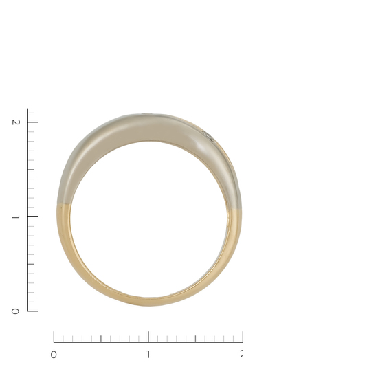 Кольцо из комбинированного золота 585 пробы c 3 бриллиантами, Л47094972 за 31120