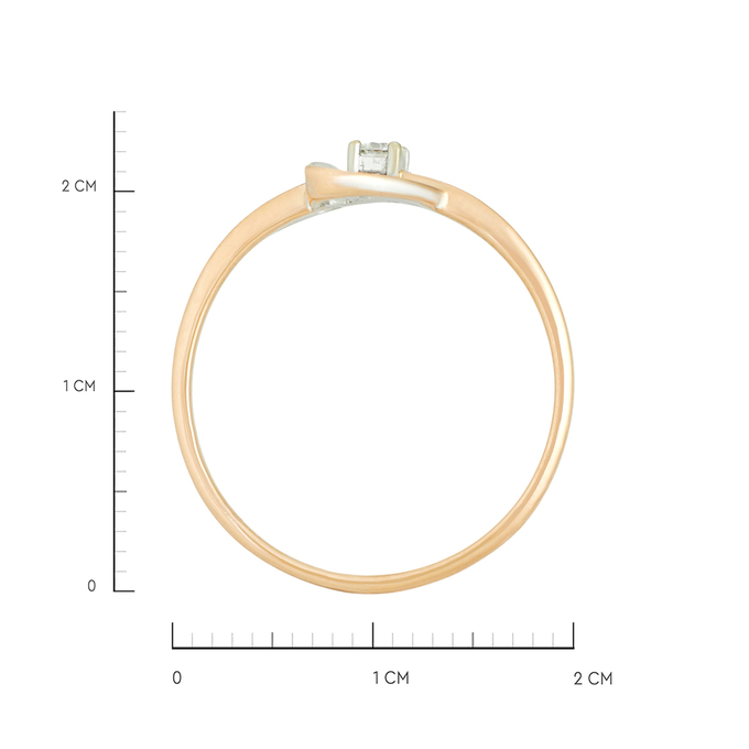 Кольцо из золота 585 пробы c бриллиантами, Л 7502 7054 за 26800