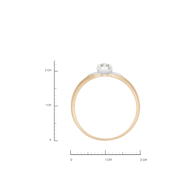 Кольцо из золота 585 пробы c бриллиантом, Л 0808 7341 за 16000