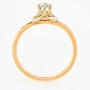 Кольцо из комбинированного золота 583 пробы c 1 бриллиантом Л06141220 фото 3
