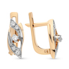 Серьги из золота 585 пробы c фианитами