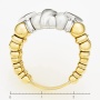 Кольцо из комбинированного золота 750 пробы c 3 бриллиантами и 4 культ. жемчугами Л28063980 фото 4