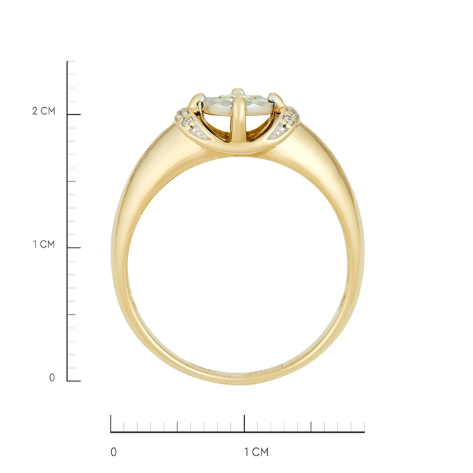 Кольцо из золота 585 пробы c бриллиантами, Л 2212 8696 за 37030