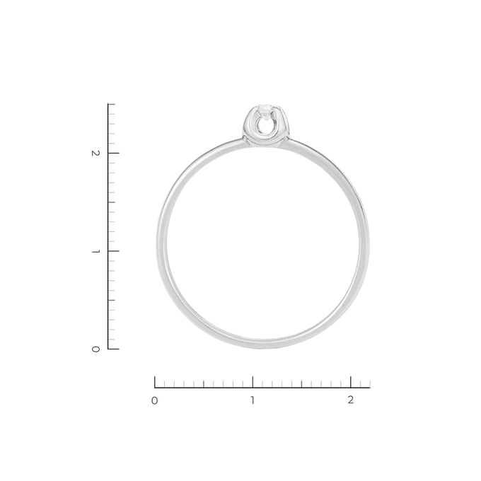 Кольцо из белого золота 585 пробы c 1 бриллиантом, Л 4304 2042 за 38000