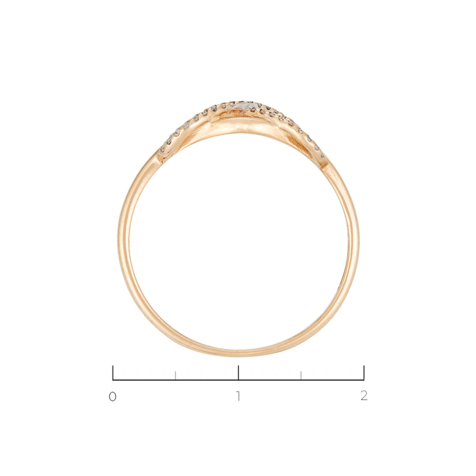 Кольцо из золота 585 пробы c 38 бриллиантами