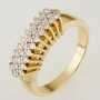 Кольцо из желтого золота 500 пробы c 31 бриллиантами 117764 фото 1