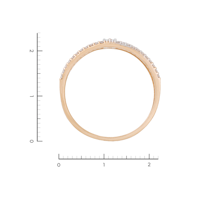 Кольцо из золота 585 пробы c 23 фианитами, Л 2414 2954 за 14760