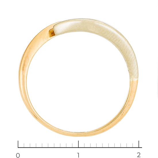 Кольцо из комбинированного золота 500 пробы c 1 бриллиантом, Л31122928 за 9855