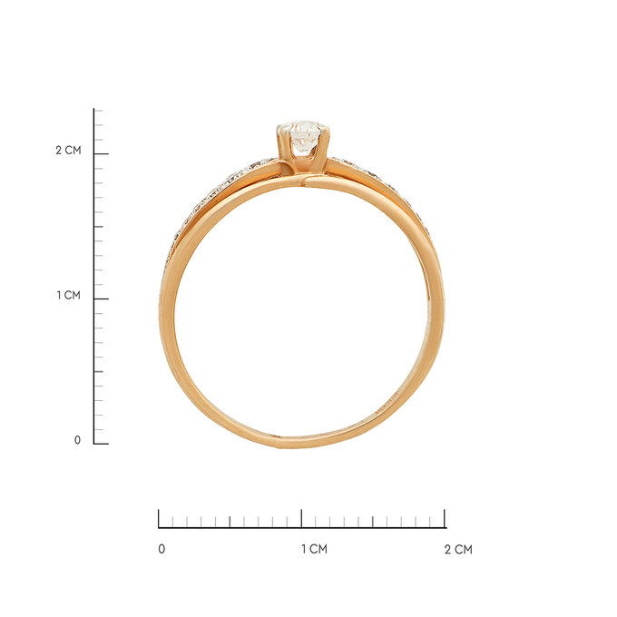 Кольцо из золота 585 пробы c бриллиантами, Л 2212 8179 за 77000
