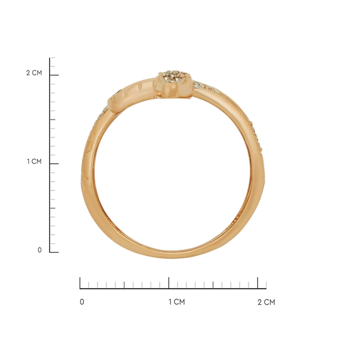 Кольцо из золота 585 пробы c фианитами, Л 1910 8095 за 39900