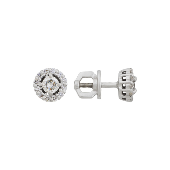 Серьги из золота 585 пробы с бриллиантами, Л 2813 0937 за 58000