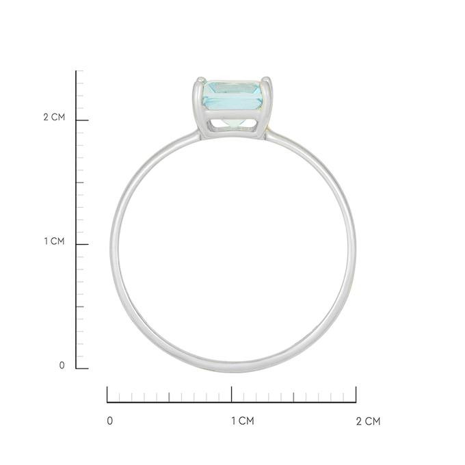 Кольцо из золота 585 пробы c топазом