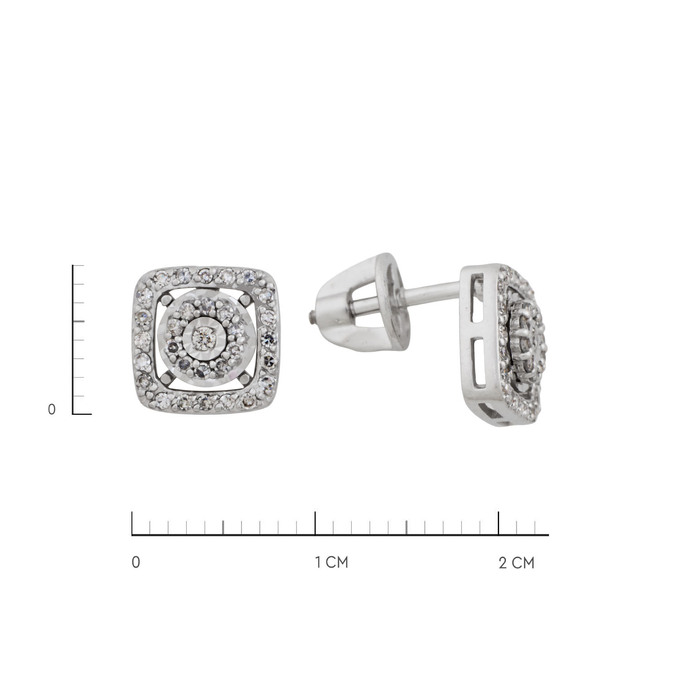 Серьги из золота 585 пробы с бриллиантами, Ц О007 4351 за 41400