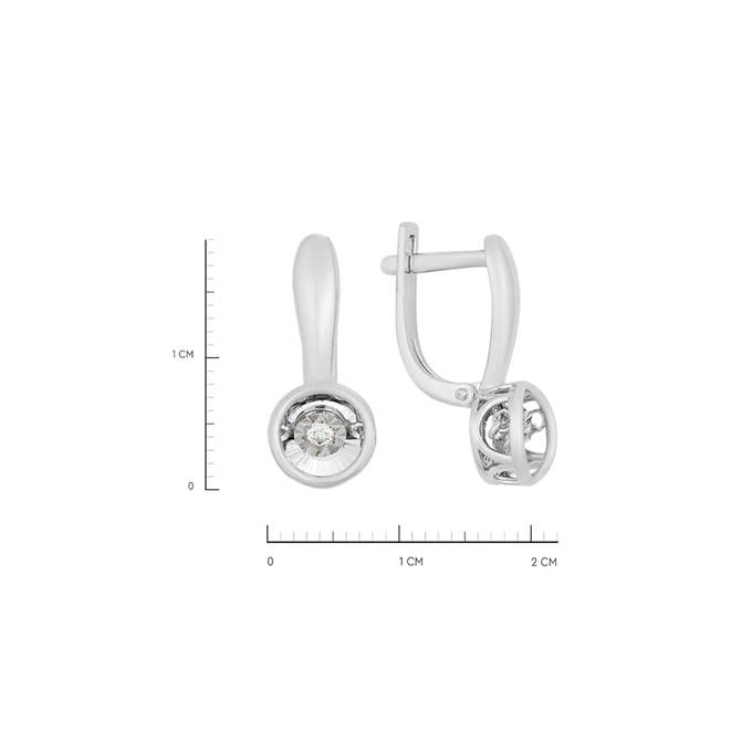 Серьги из золота 585 пробы c бриллиантами, К 0000 5134 за 45800