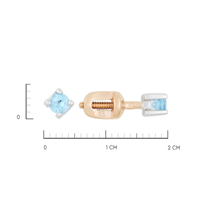 Серьги из золота 585 пробы c топазами, К 0000 3061 за 14000