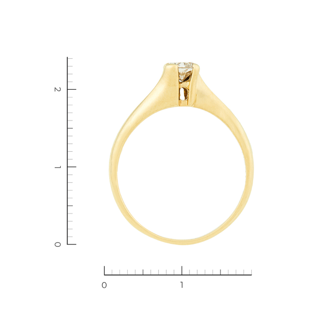 Кольцо из желтого золота 750 пробы c 1 бриллиантом, Л 5702 4487 за 47900