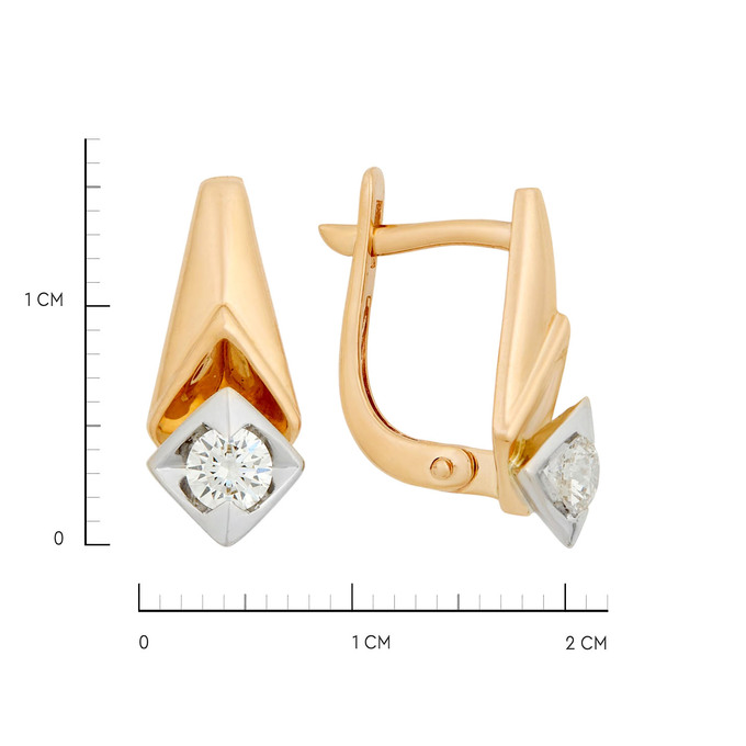Серьги из золота 585 пробы с бриллиантами, Л 0616 6571 за 99200