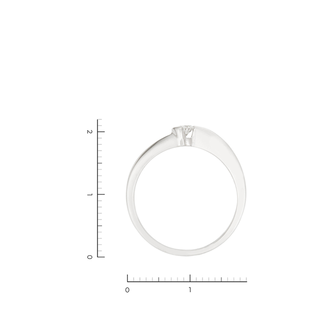 Кольцо из золота 585 пробы c 1 бриллиантом