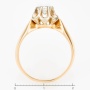 Кольцо из комбинированного золота 585 пробы c 1 бриллиантом Л45046230 фото 4