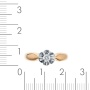 Кольцо из комбинированного золота 583 пробы c 1 бриллиантом 090727 фото 4