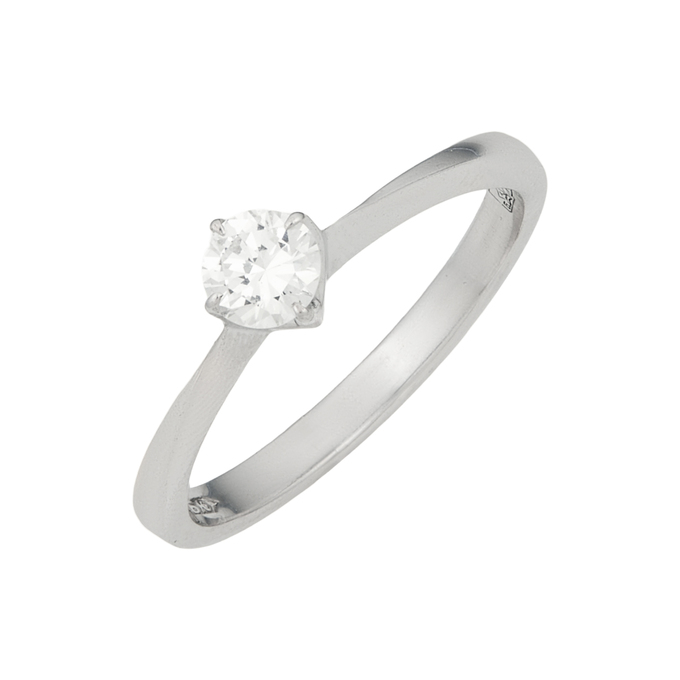 Кольцо из золота 750 пробы c бриллиантом