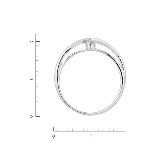 Кольцо из белого золота 585 пробы c 1 бриллиантом, Л 7601 1174 за 17520
