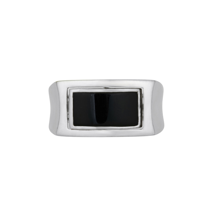 Кольцо из золота 585 пробы c бриллиантами и ониксом, Л 2010 7848 за 83600