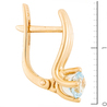 Серьги из красного золота 585 пробы c 2 топазами