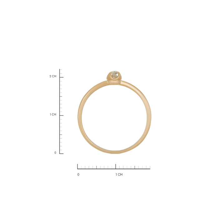 Кольцо из золота 585 пробы c бриллиантом, Л 2509 0339 за 14800