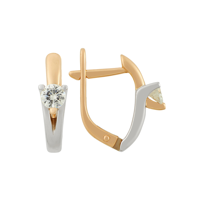 Серьги из золота 585 пробы c бриллиантами, Л 7303 2532 за 63520