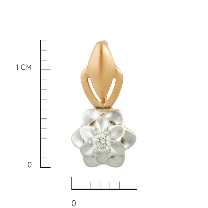 Подвеска из золота 585 пробы c бриллиантом, Л 2812 1674 за 7920