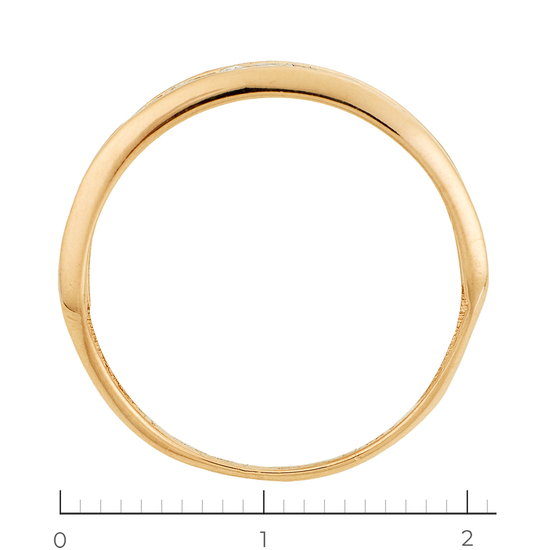 Кольцо из комбинированного золота 585 пробы c 32 бриллиантами, Л61022119 за 7875