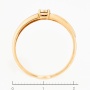 Кольцо из комбинированного золота 585 пробы c 1 бриллиантом Л35059640 фото 4