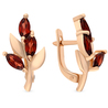 Серьги золото, 585, 3 к.,4,21 гр. (чистый вес 4,21 гр.); 6 Гранат вес 1,44 ct