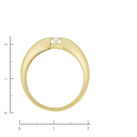 Кольцо из желтого золота 585 пробы c 1 бриллиантом, Л28089404 за 20950