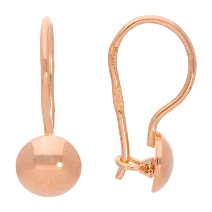 Серьги из красного золота 585 пробы