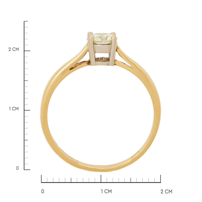 Кольцо из золота 500 пробы c бриллиантом, Л 0614 6223 за 77000