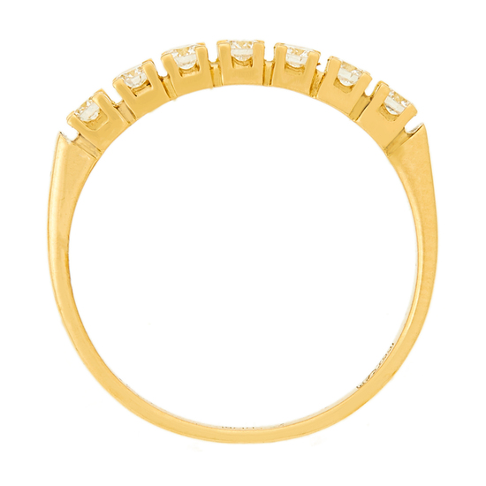 Кольцо из желтого золота 750 пробы c 7 бриллиантами, Л45065162 за 38700