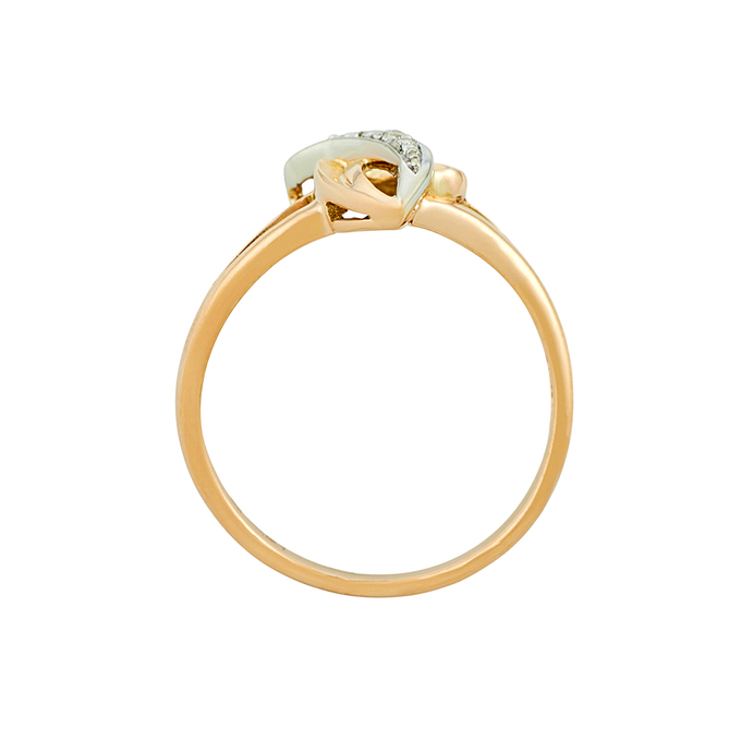 Кольцо из золота 585 пробы c бриллиантами