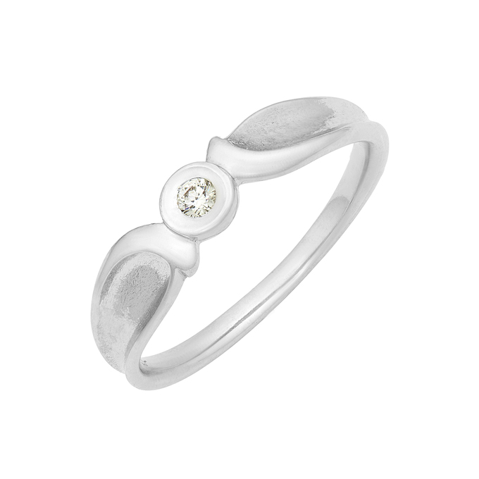 Кольцо из золота 585 пробы c бриллиантом