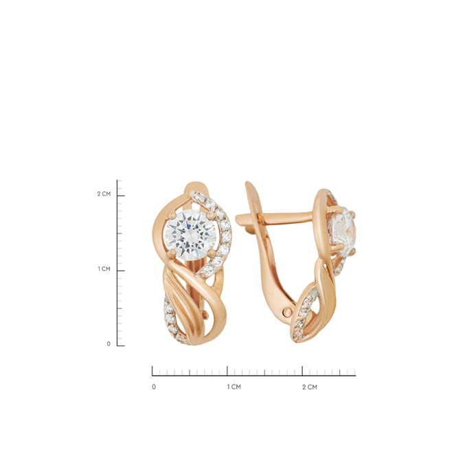 Серьги из золота 585 пробы c фианитами, Л 4106 9818 за 19680
