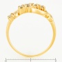 Кольцо из желтого золота 585 пробы c 9 бриллиантами Л43030056 фото 4