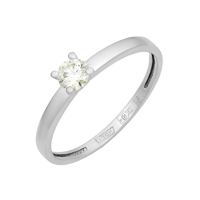 Кольцо из золота 585 пробы c бриллиантом, Л 5208 0753 за 47920