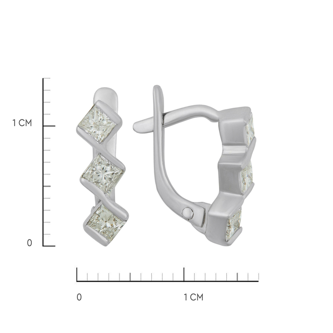 Серьги из золота 750 пробы c бриллиантами, Л 1615 7776 за 62000